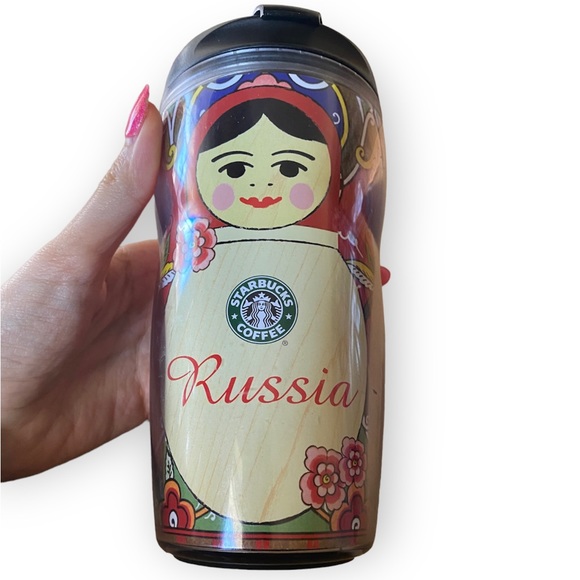 Starbucks Rare Russia Nesting Doll Plastic Coffee Tea Tumbler Russian Matryoshka - Picture 2 of 15